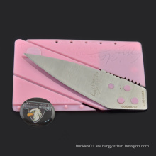 Mini bolsillo de tarjeta de crédito cuchillo multi-funcional de supervivencia camping al aire libre